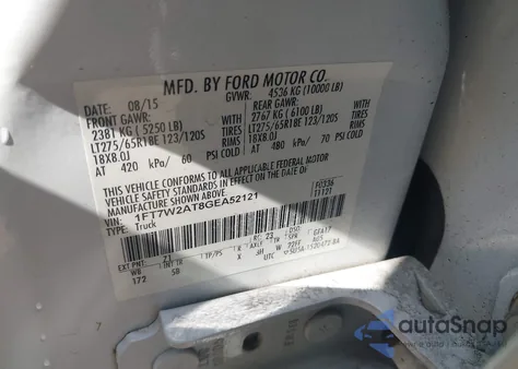 2016 Ford F-250 Lariat from USA, damaged, VIN 1FT7W2AT8GEA52121